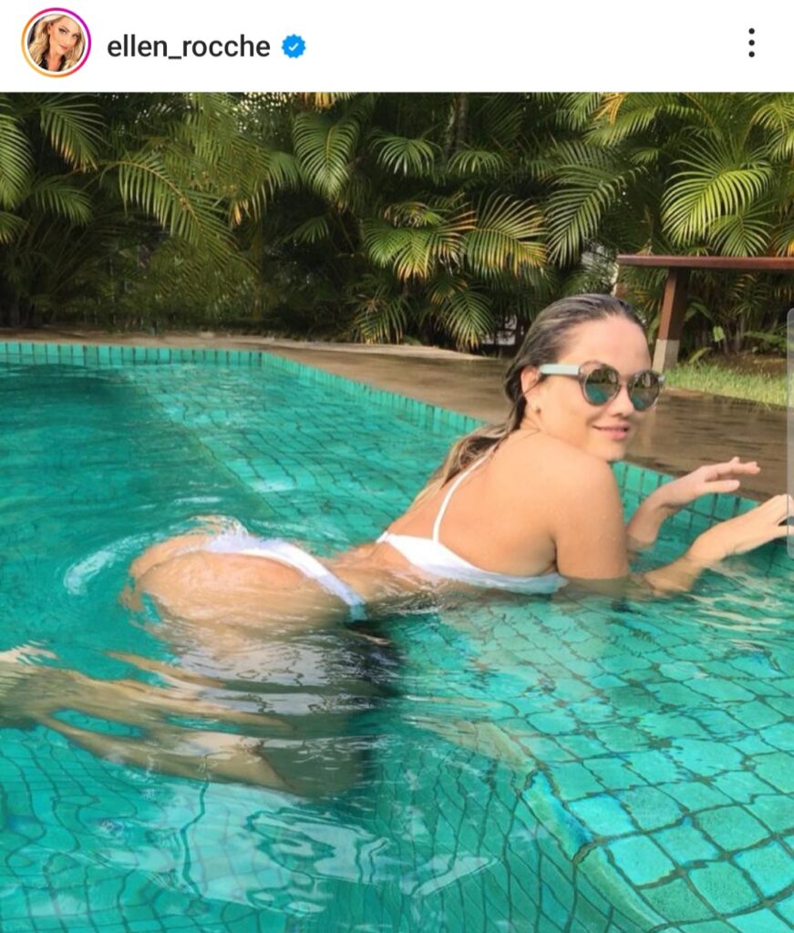 Ellen Rocche Causa Frisson Na Web Com Sess O De Relaxamento Beira Da Piscina Nextpop